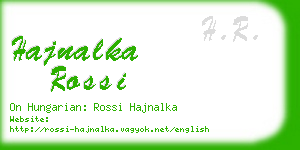 hajnalka rossi business card